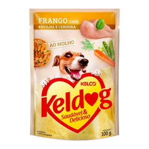 Ração Úmida Keldog Frango, Ervilha e Cenoura - 100 g