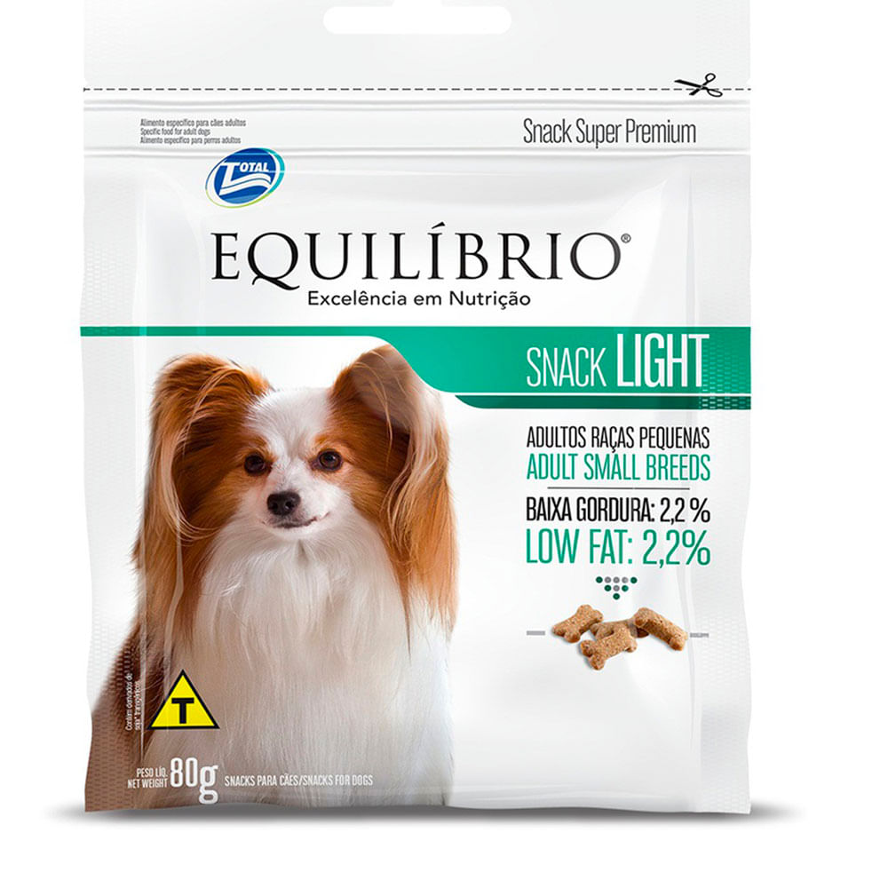 Petisco Equilíbrio Snack Light Cães Adultos Raças Pequenas