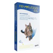 Antipulgas Revolution 6% para Gatos de 2,6kg a 7,5kg com 1 tubo