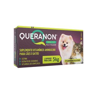 Suplemento Queranon para Cães e Gatos Small Size - 30 comprimidos