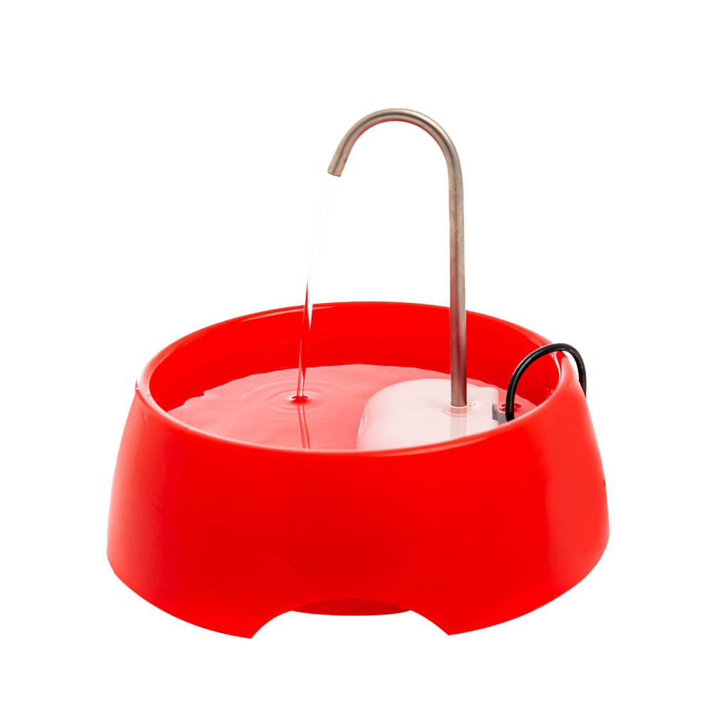 Fonte Bebedouro Aqua Mini Amicus Bivolt Vermelha