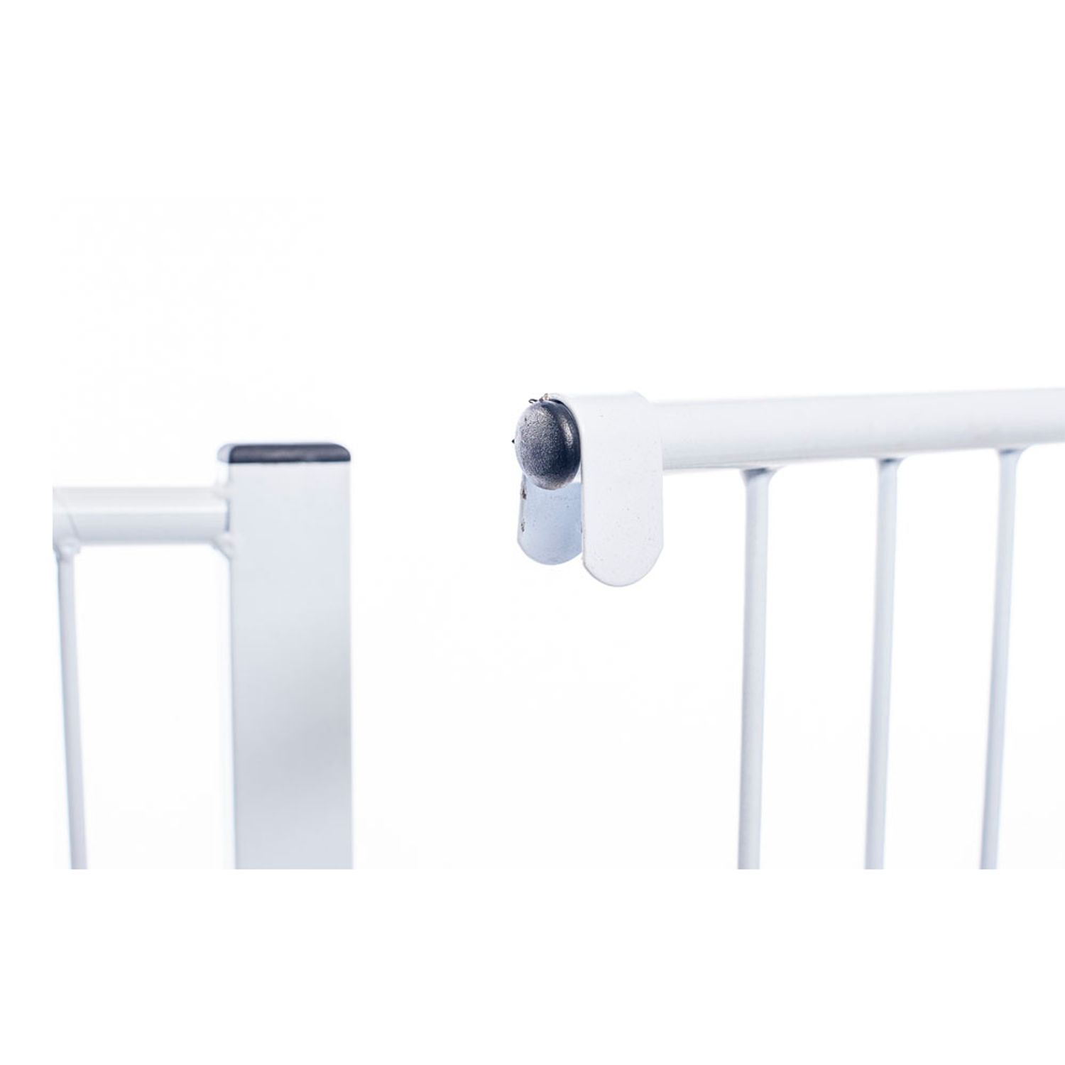 Portão Clássico Plus Grade Porta NF Pet Branco detalhe do encaixe