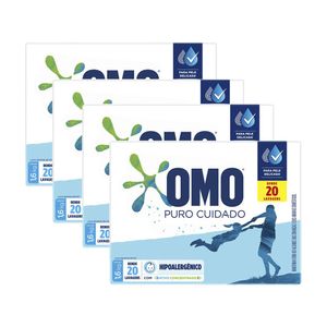 Kit Lava-Roupas em Pó Omo Puro Cuidado 1,6kg Menor preço em Kit Lava-Roupas em Pó Omo Puro Cuidado 1,6kg