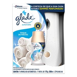 Odorizador de Ambiente Glade Automatic Spray Aparelho + Refil Toque de Maciez 269ml Menor preço em Odorizador de Ambiente Glade Automatic Spray Aparelho + Refil Toque de Maciez 269ml
