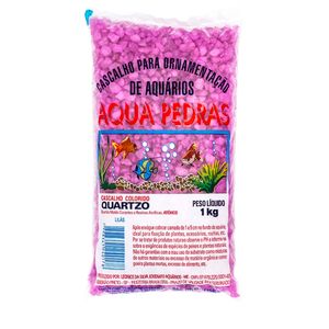 Cascalho para Aquário Quartzo Nº 2 Aqua Pedras Lilás - 1 kg