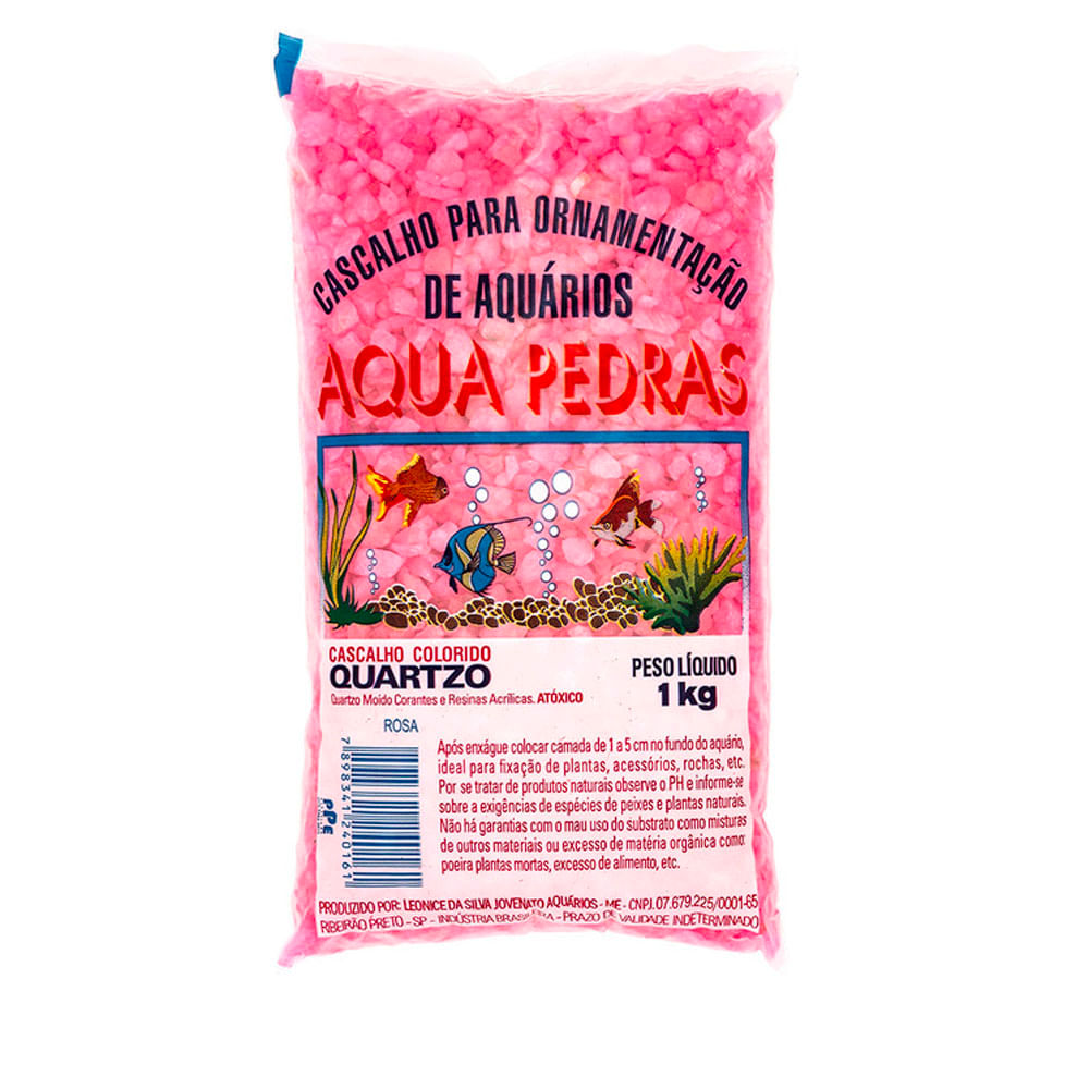 Cascalho para Aquário Quartzo Nº 2 Aqua Pedras Rosa