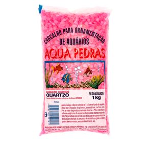 Cascalho para Aquário Quartzo Nº 2 Aqua Pedras Rosa - 1 kg