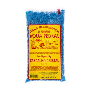 Cascalho para Aquário Quartzo Nº 2 Aqua Pedras Azul - 1 kg