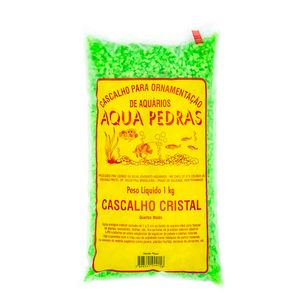 Cascalho para Aquário Quartzo Moído Nº 1 Aqua Pedras Verde Flúor – 1 kg