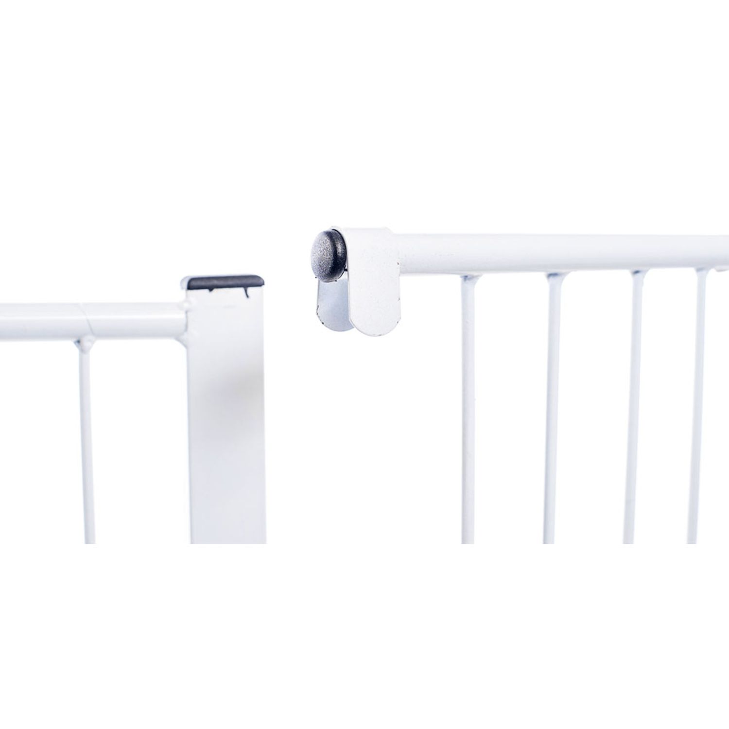 Portão Clássico Maxi Plus Grade Porta NF Pet Branco Detalhe do encaixe