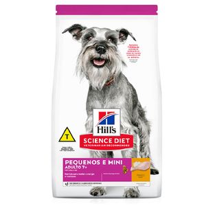 Ração Hill's Cães Adultos 7+ Raças Minis e Pequenas Frango