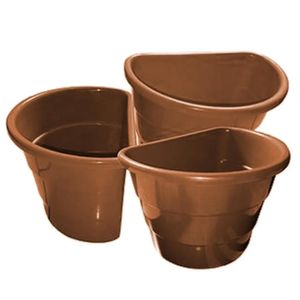 Kit Vaso De Parede Jardim Vertical Orquídea Arandela Marrom Menor preço em Kit Vaso De Parede Jardim Vertical Orquídea Arandela Marrom