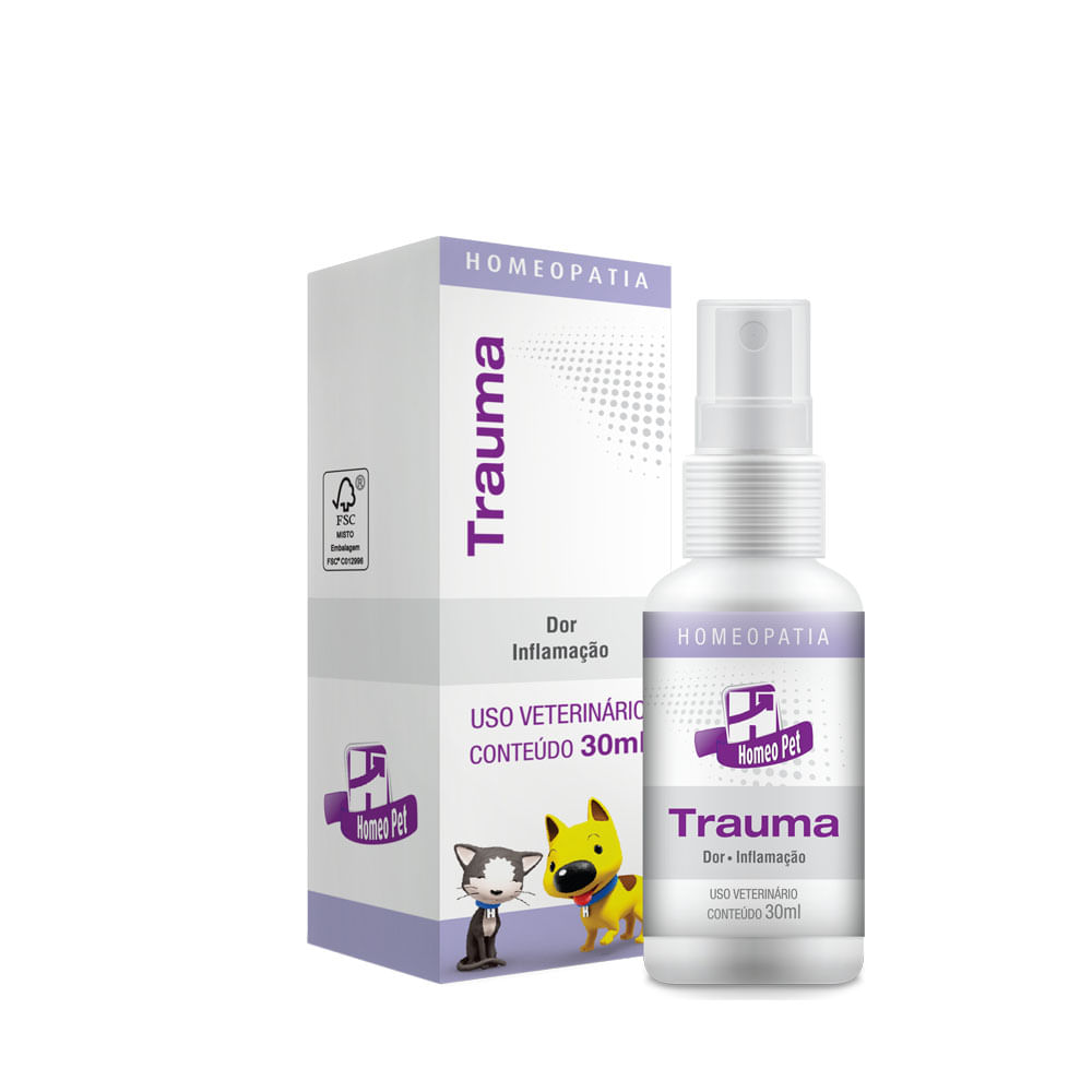 Sistema de Terapia Trauma Dor e Inflamação Homeo Pet 30 ml