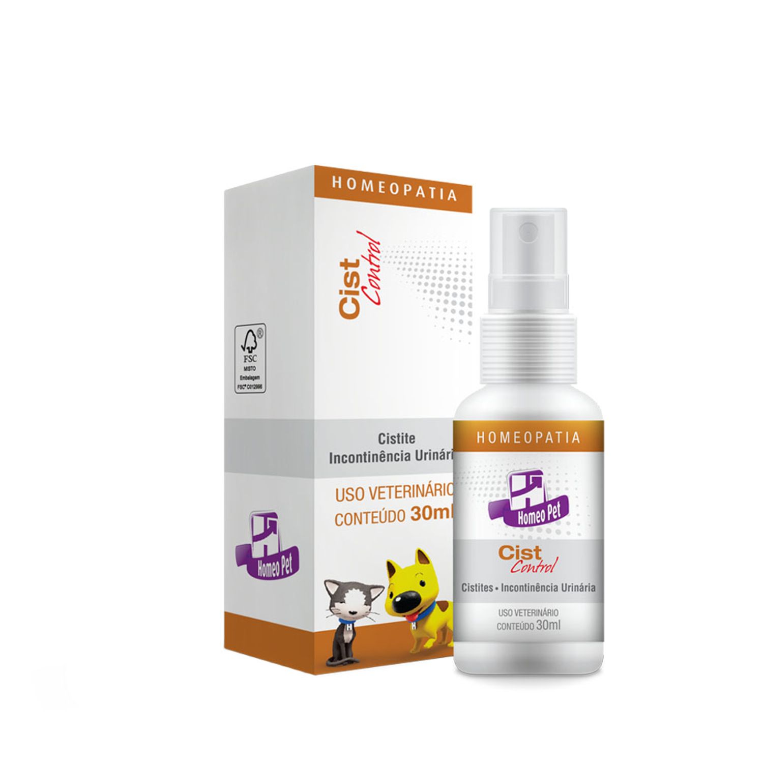 Sistema de Terapia Cist Control Homeo Pet 30ml