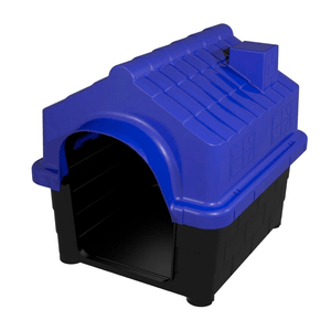 Casinha Plástica para Cães Home Class Mec Pet Azul Menor preço em Casinha Plástica para Cães Home Class Mec Pet Azul