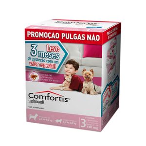 Antipulgas Comfortis 140 mg - Cães de 2,3 a 4,5Kg e Gatos de 1,4 a 2,8Kg