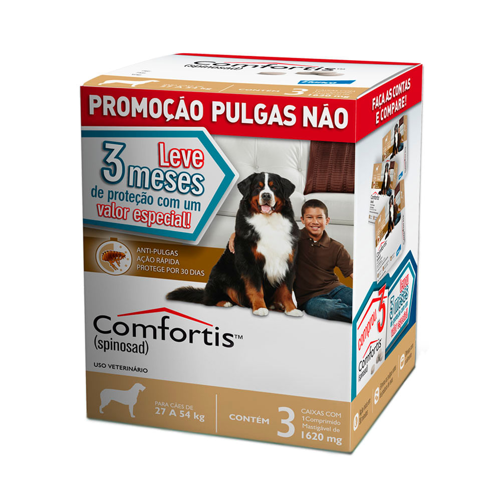 Antipulgas Comfortis 1620 mg Cães de 27 a 54kg