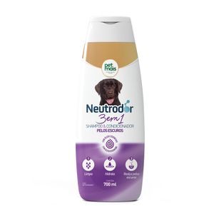 Shampoo e Condicionador 3 em 1 para Pelos Escuros Neutrodor Petmais - 700 ml