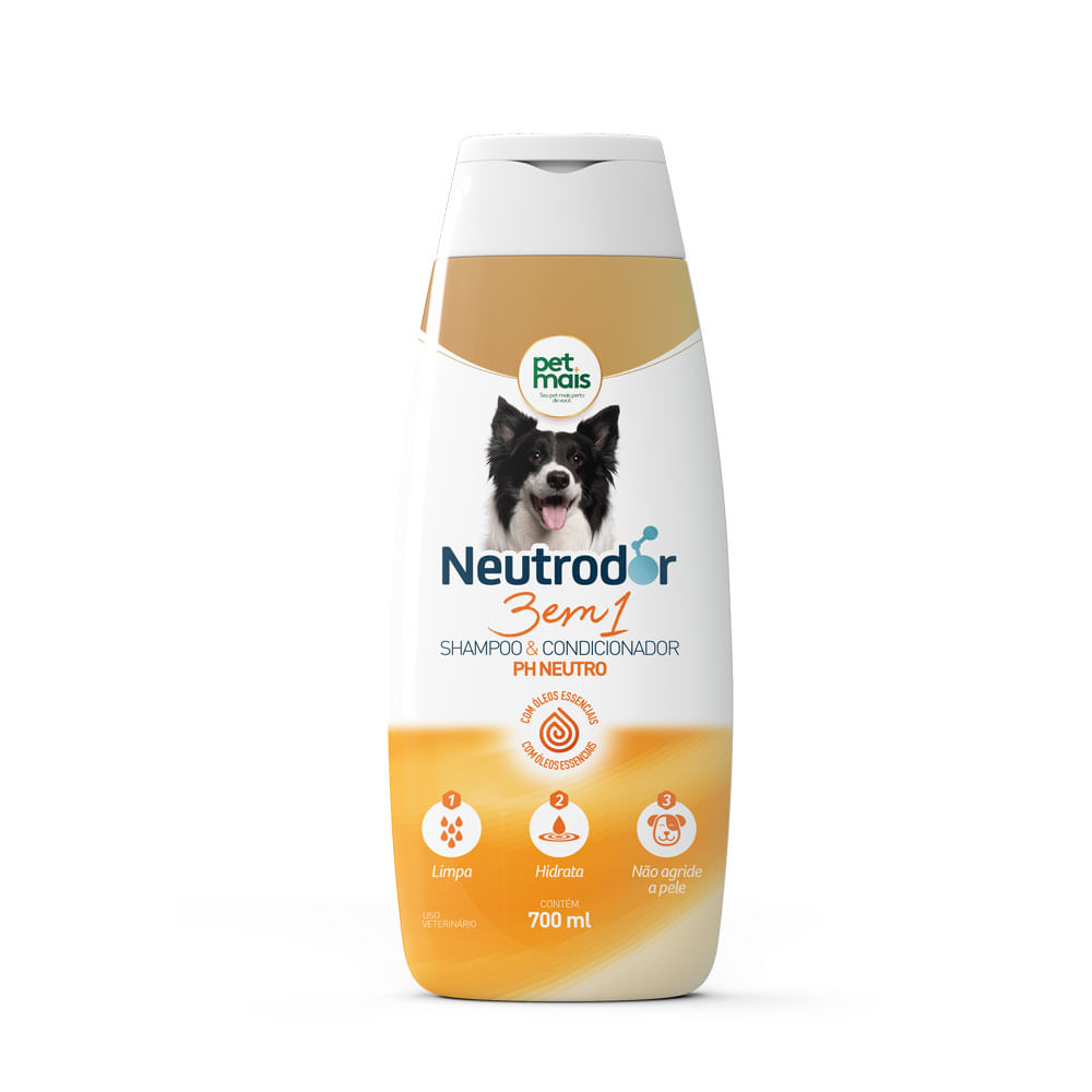 Shampoo e Condicionador 3 em 1 pH Neutro Neutrodor Petmais