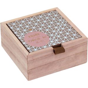 Caixa Organizadora Madeira Bege Penélope 6X13X13Cm Menor preço em Caixa Organizadora Madeira Bege Penélope 6X13X13Cm