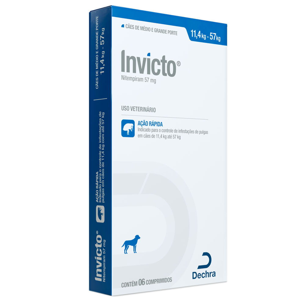 Antipulgas Invicto Cães de 11,4 a 57 kg Dechra