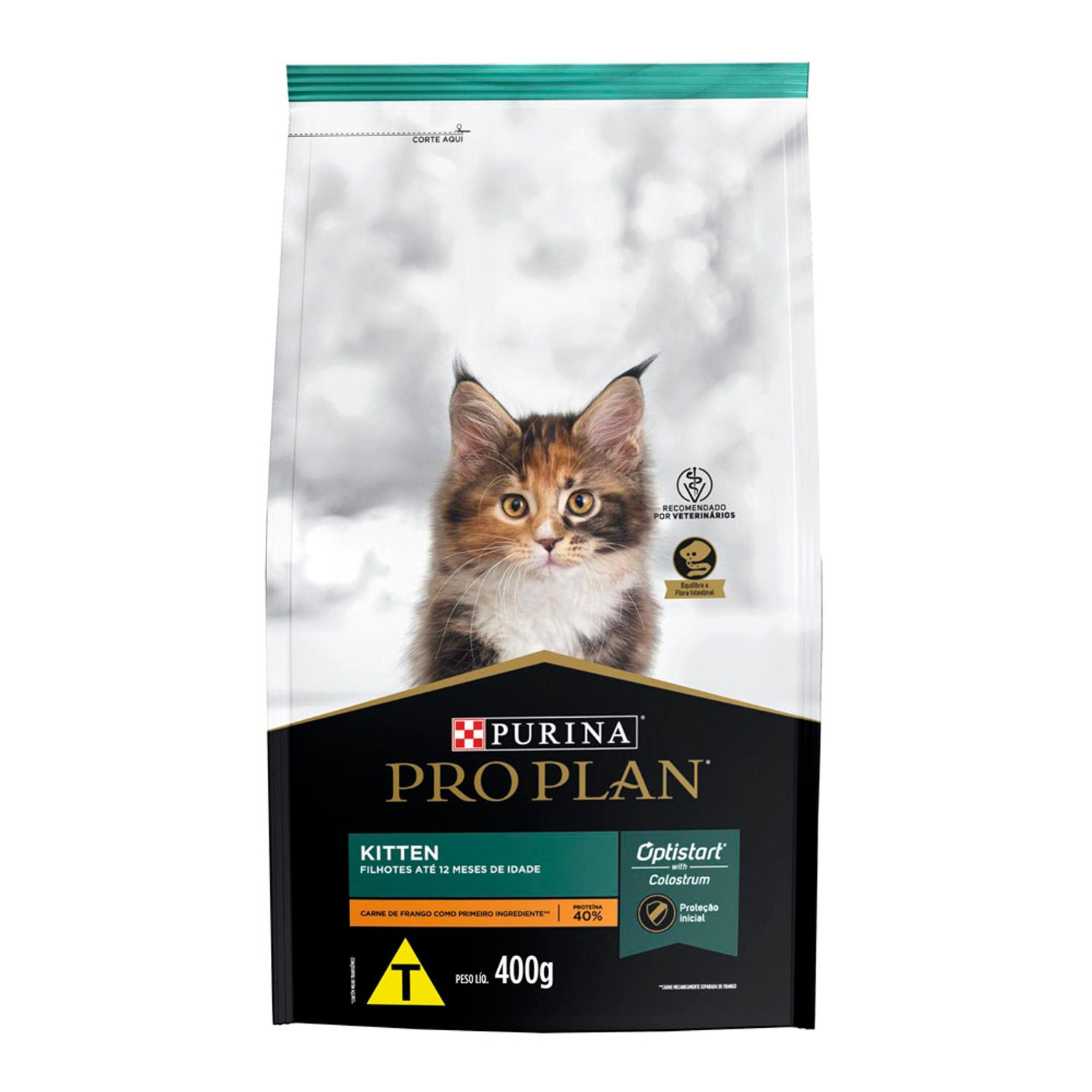 Ração Pro Plan Gatos Filhotes Frango e Arroz Embalagem Frente