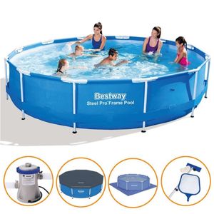 Piscina Estrutural 6.473 Litros + Filtro + Capa + Forro + Kit Limpeza Bestway Menor preço em Piscina Estrutural 6.473 Litros + Filtro + Capa + Forro + Kit Limpeza Bestway