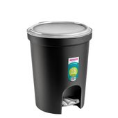 Lixeira Plástico com Pedal Sanremo Preta