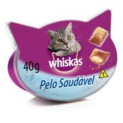 Petisco Whiskas Temptations Pelo Saudável Para Gatos Adultos