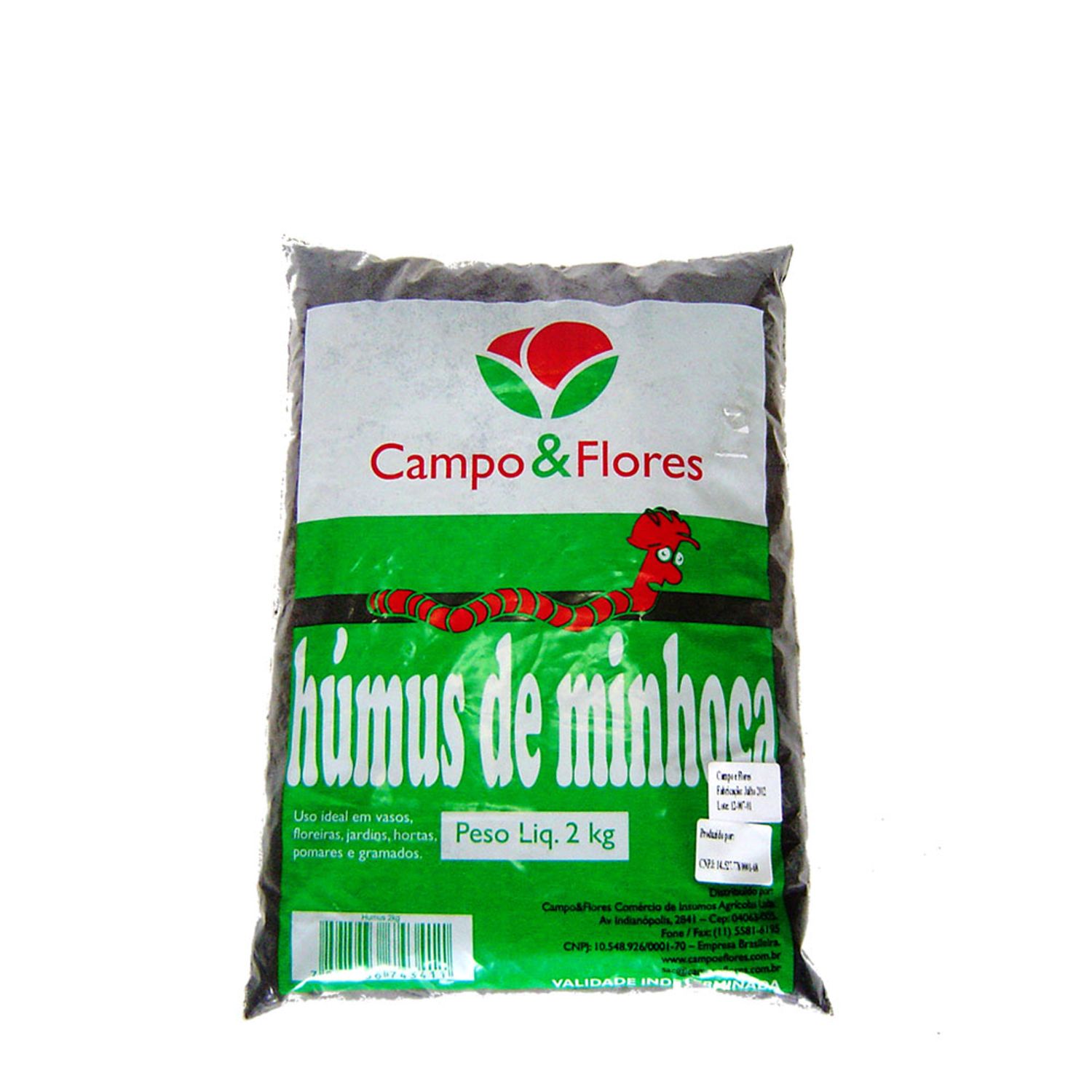 Húmus de Minhoca Campo e Flores 2kg