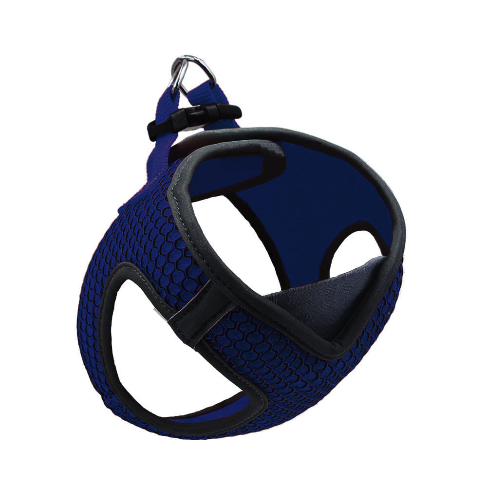 Peitoral Gola V para Cães Doco Azul