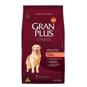 Ração Gran Plus Choice Frango e Carne Cães Adultos - 15kg