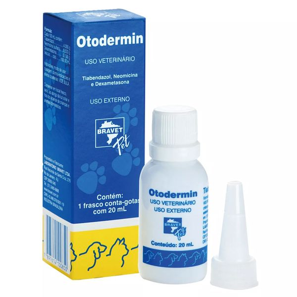 Otodermin 20 ml para Cães e Gatos - Bravet 20 ml