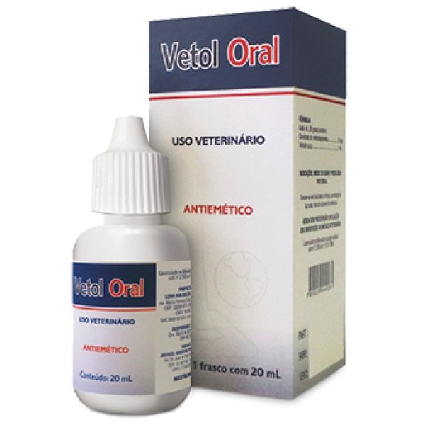 Vetol Solução Oral Lema Antiemético para Cães e Gatos 20 ml