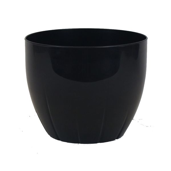 Cachepô Bojudo Plástico Preto Vasos Vogue 11,5 cm
