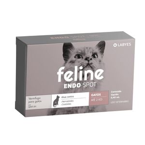 Vermífugo Feline Endospot até 2kg Labyes - pipeta de 0,4 ml
