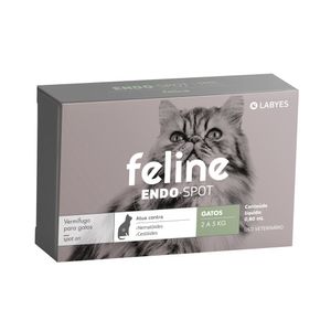 Vermífugo Feline Endospot de 2 a 5kg Labyes - pipeta de 0,8 ml