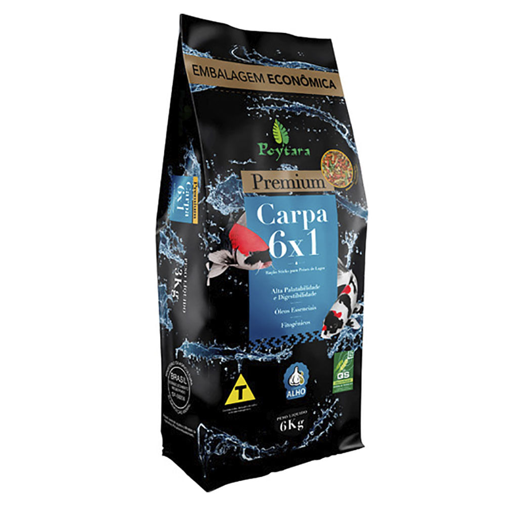 Ração Premium para Carpa 6x1 Poytara