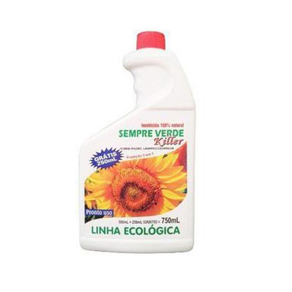 Inseticida Natural 3 em 1 Pronto Uso Sempre Verde Refil 500 ml