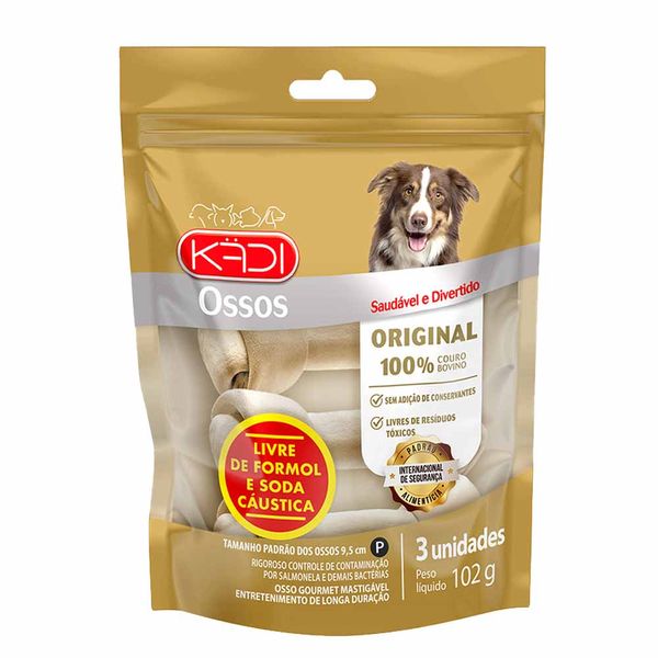 Petisco Cães Osso Original Pequeno Kadi 3 unidades