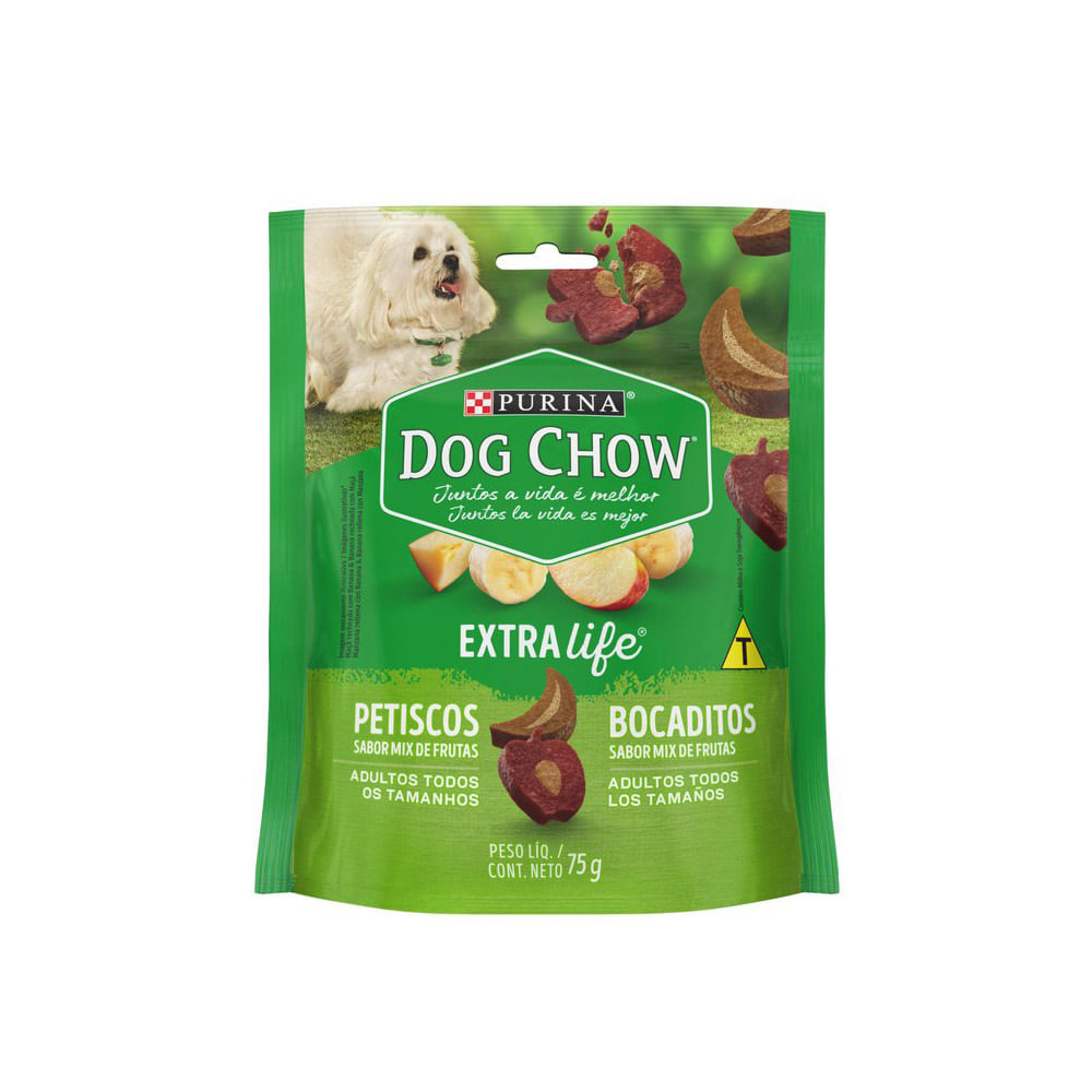 Petisco Dog Chow Cães Adultos Mix de Frutas
