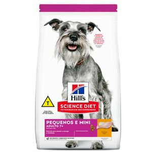 Ração Hill's Cães Adultos 7+ Raças Minis e Pequenas Frango