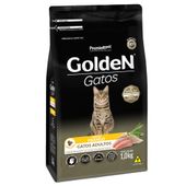 ração golden gatos adultos sabor frango 1kg lado