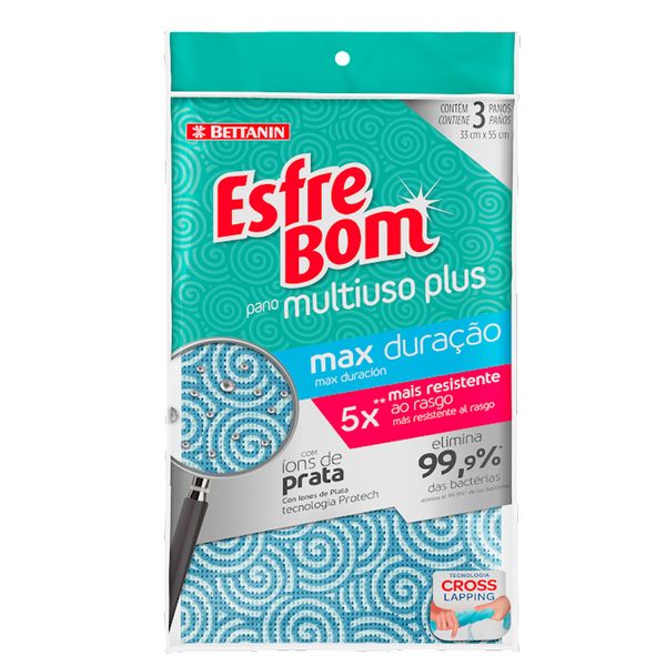 Pano Multiuso Esfrebom Bettanin 3 unidades