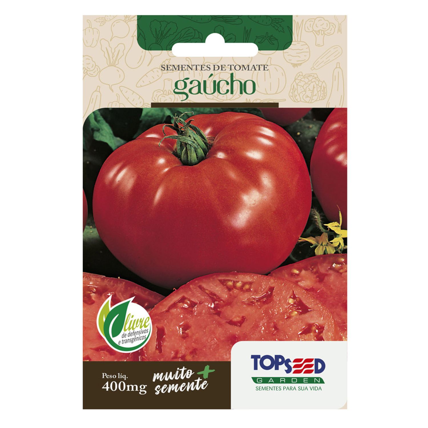 Semente Tomate Gaúcho Topseed Garden