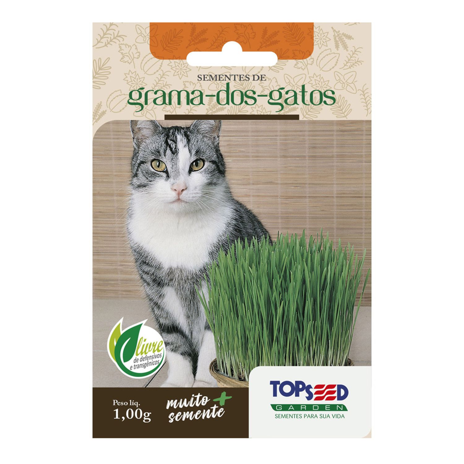 Semente-Grama-dos-Gatos-Topseed-Garden
