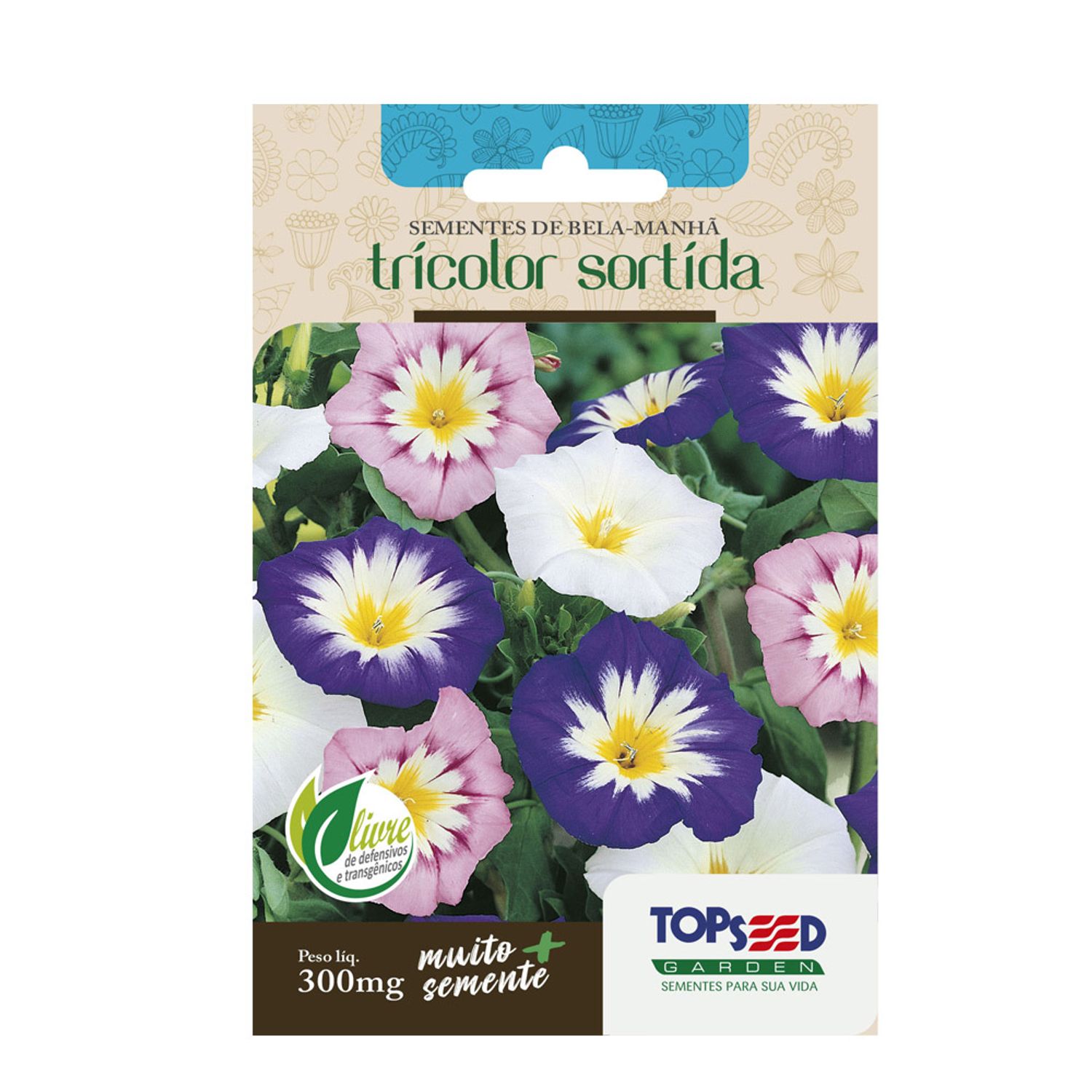 Semente Bela Manha Tricolor Sortida Topseed Garden