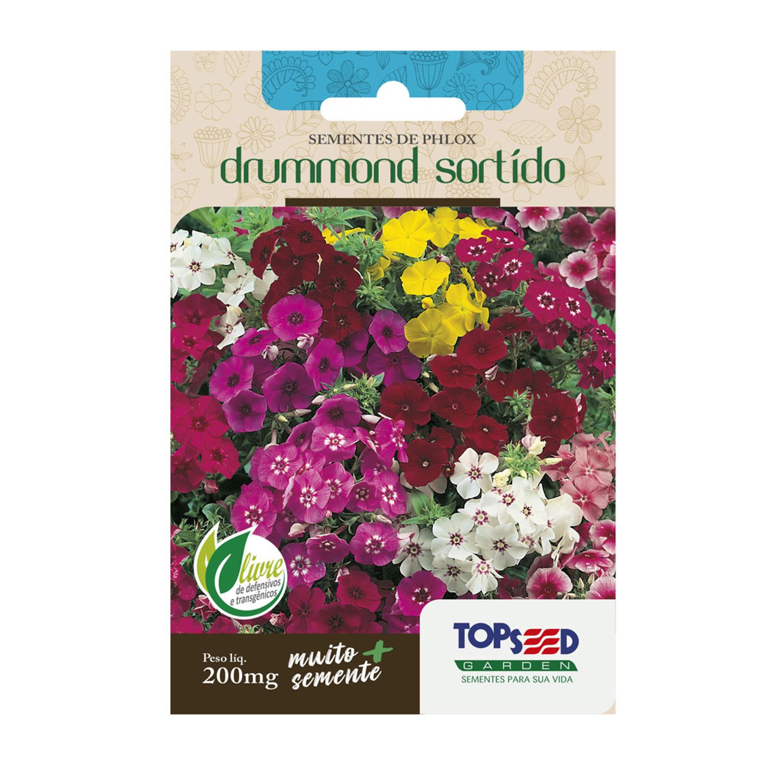 Semente Phlox Drummond Sortido Topseed Garden