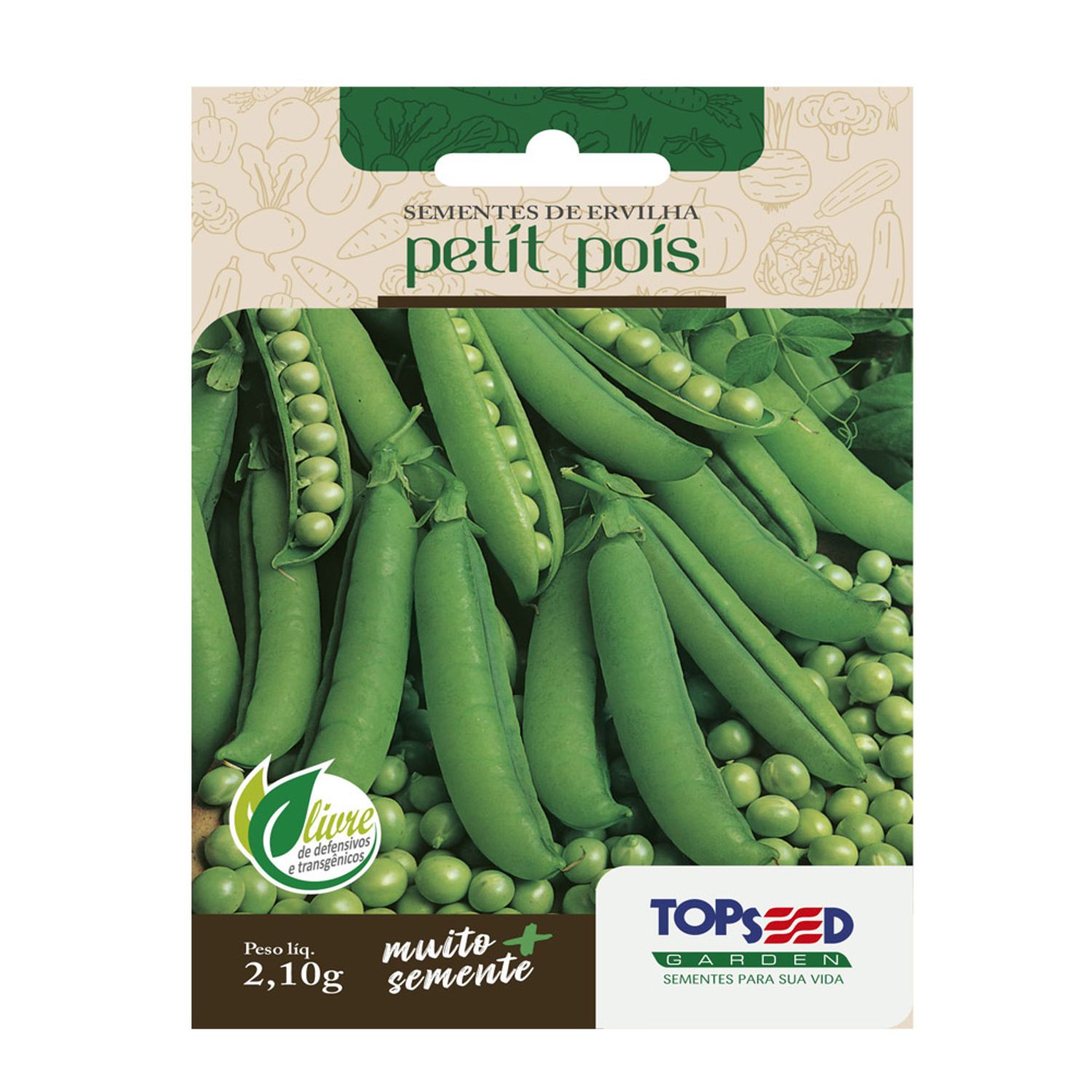Semente Ervilha Petit Pois Topseed Garden