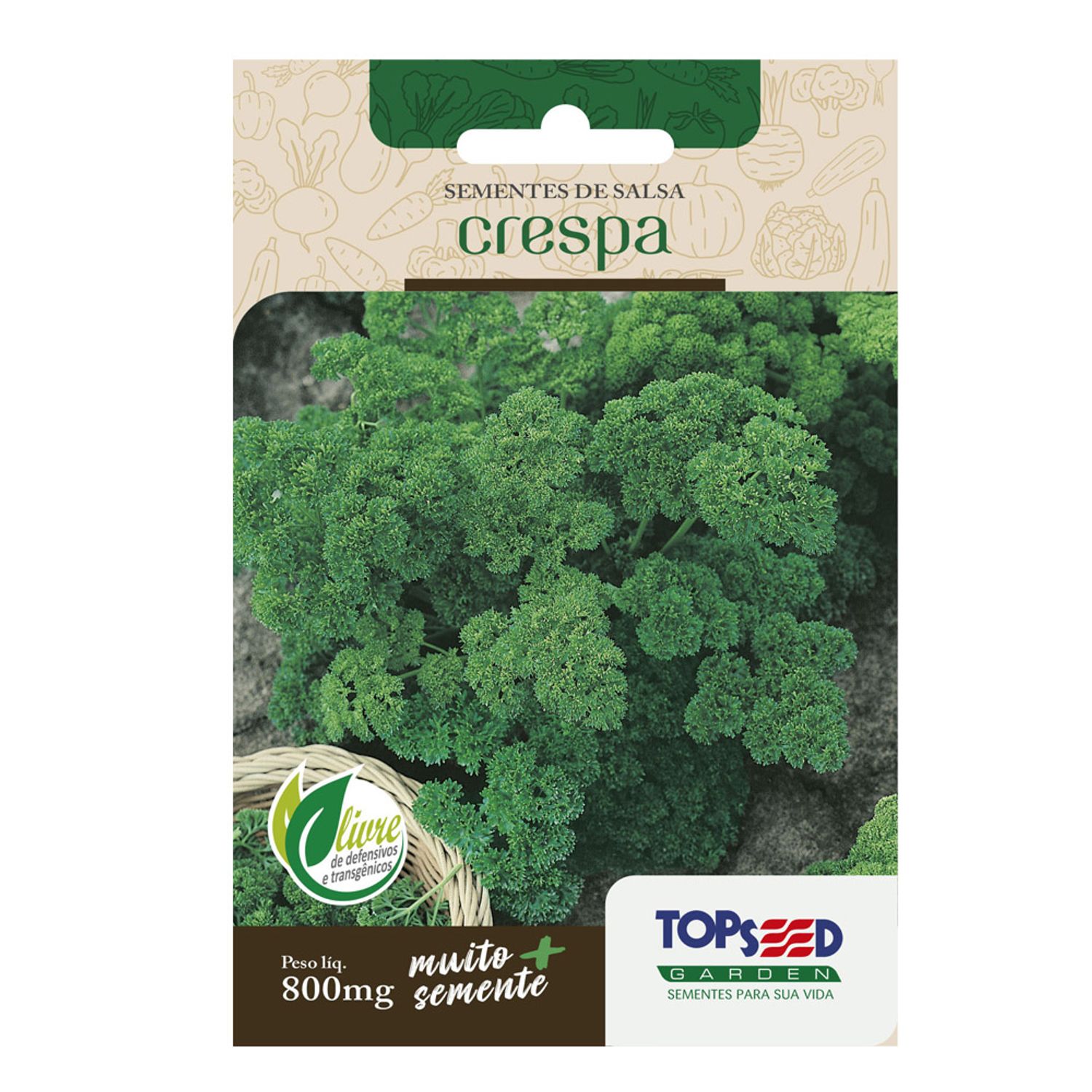 Semente Salsa Crespa Topseed Garden